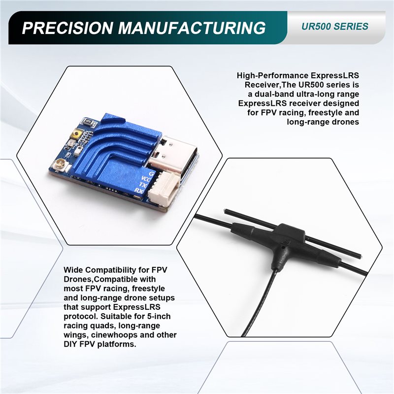Y01A ELRS UR500 Dual Band Freq - Drone Top Rc ulasan dan harga