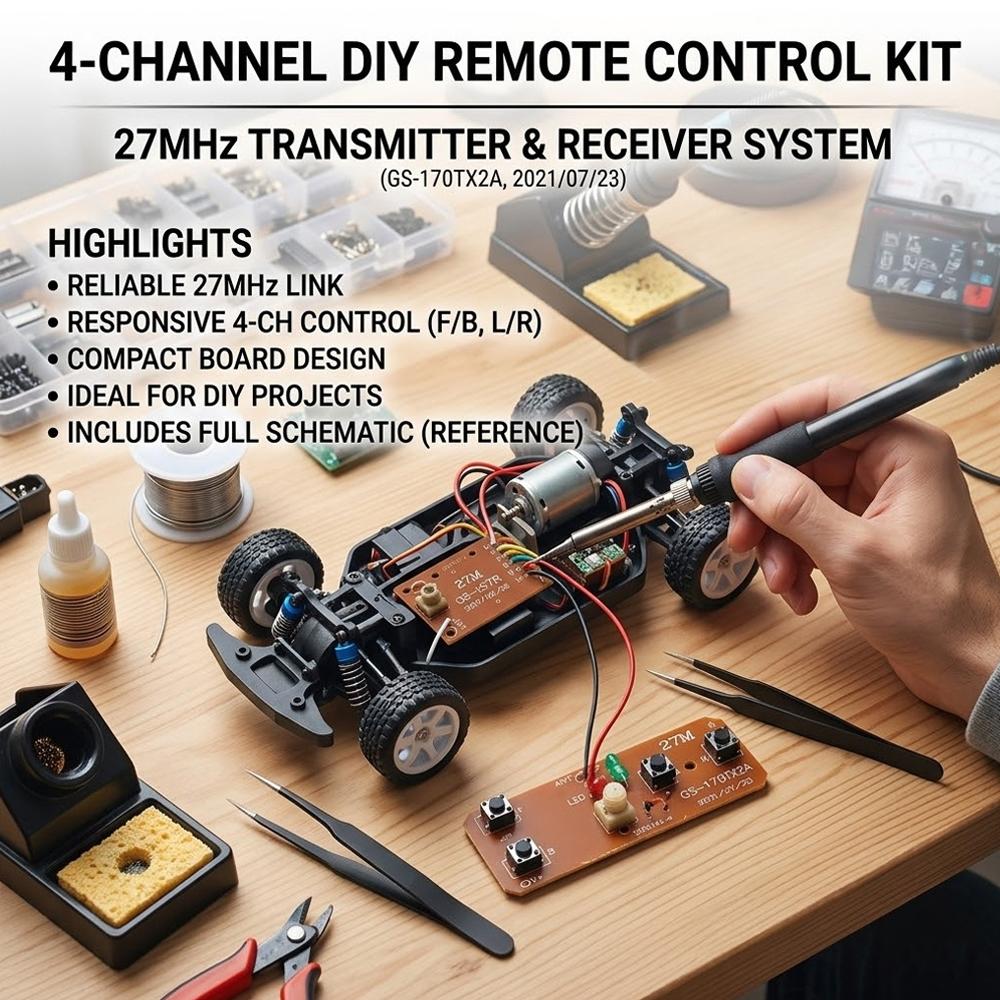 27MHz Remote Control Kit 4CH W - Joystick Rc Drone ulasan dan harga
