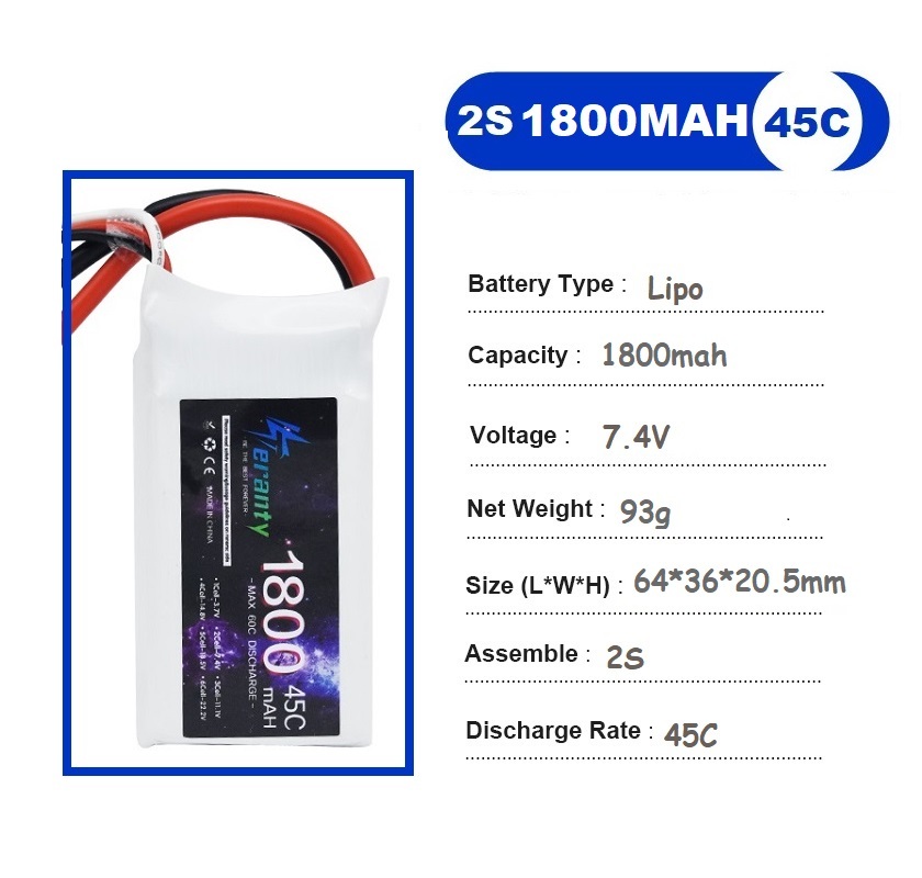 2PCS 7.4V Lipo 2S Battery 1500 - Drone Carrera Rc ulasan dan harga