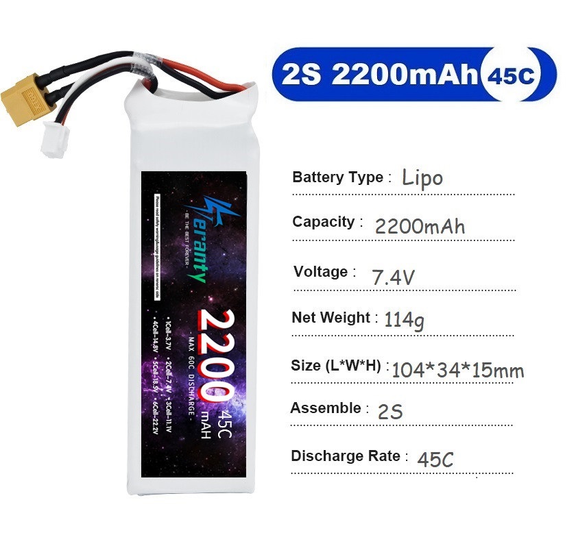 2PCS 7.4V Lipo 2S Battery 1500 - Drone Carrera Rc ulasan dan harga