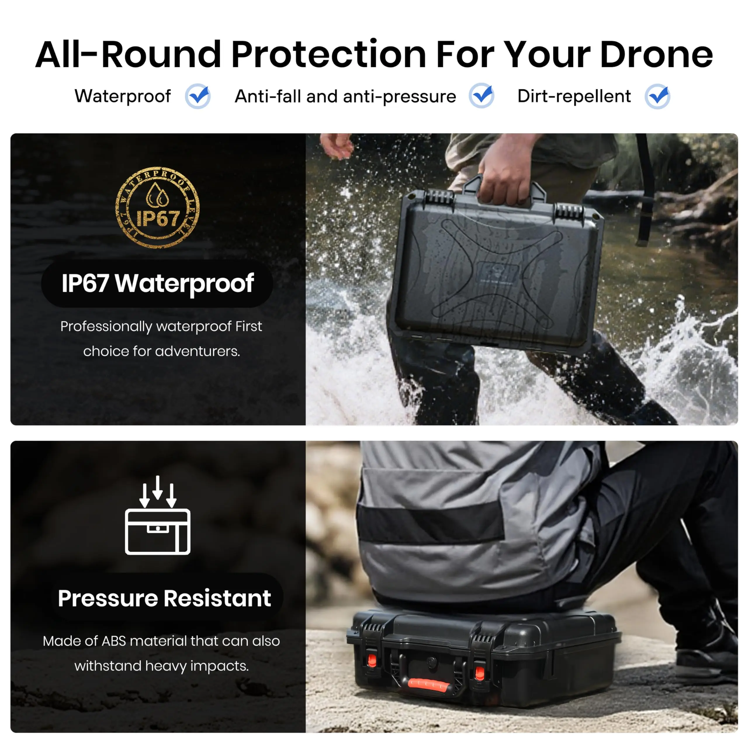Waterproof Hard Carrying Case  - Drone Dji Rc Mini 3 ulasan dan harga