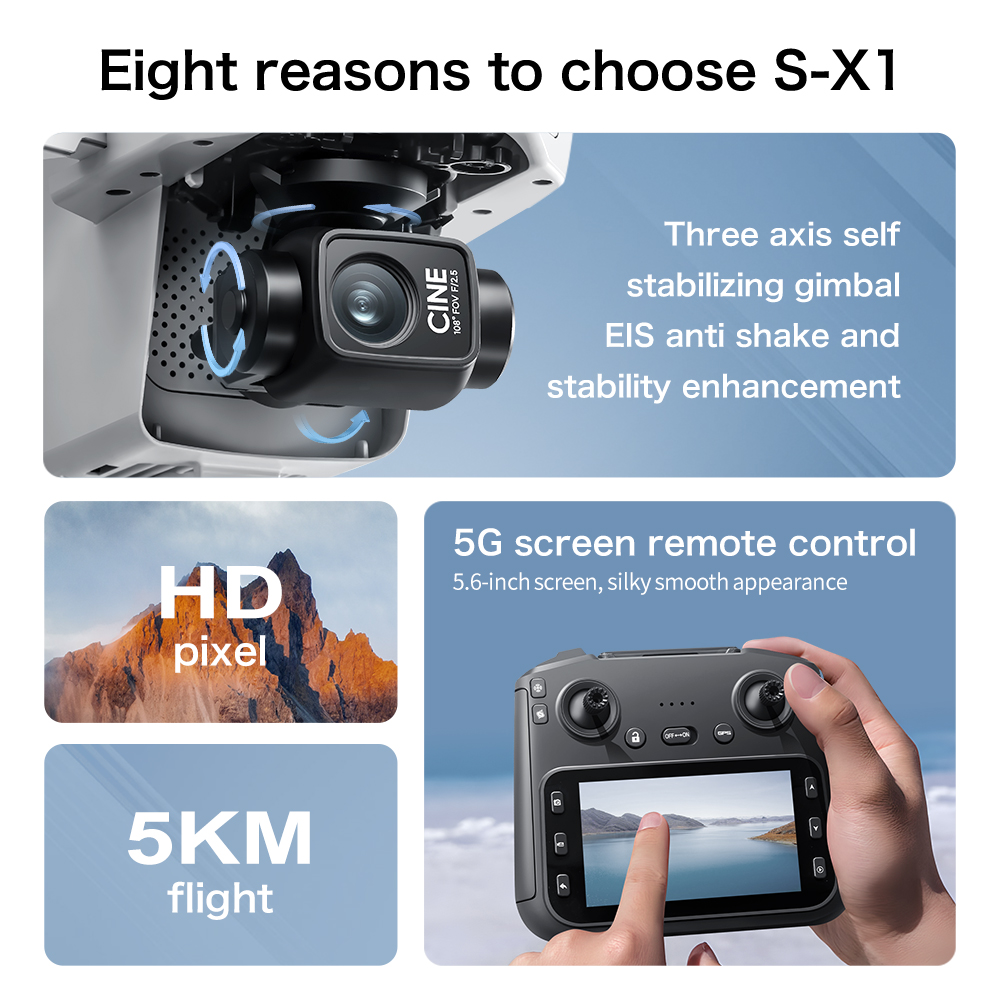 Top Deal S-X1 MAX GPS Drone 3  - Drone X1 Rc ulasan dan harga