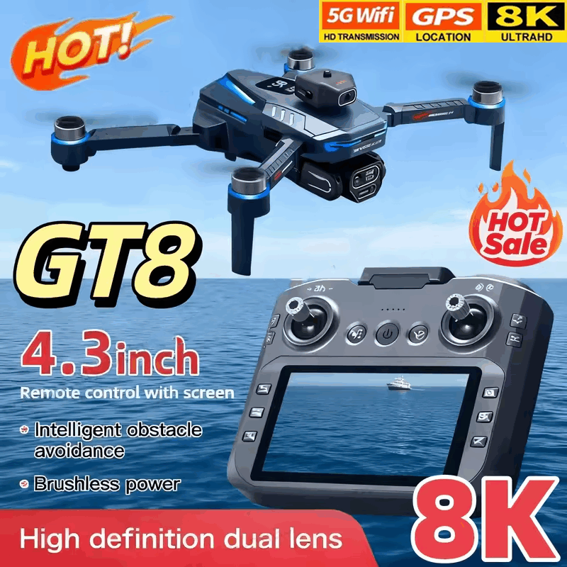 GT8 Drone 8K HD Camera 5G WIFI - Drone Rc Price ulasan dan harga