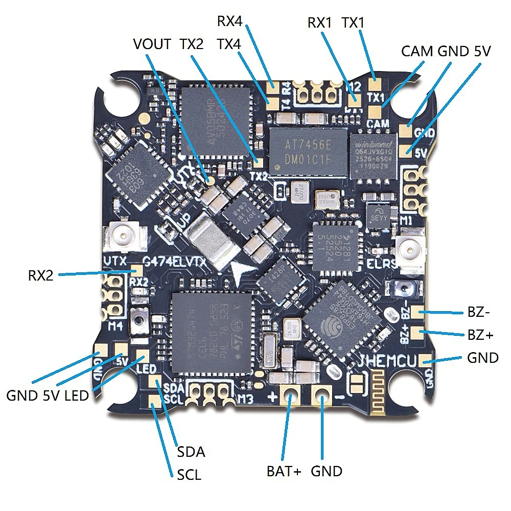 JHEMCU G474ELVTX AIO Flight Co - Drone Top Rc ulasan dan harga